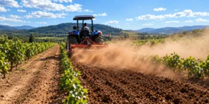 Agricultural land preparation machinery for soil cultivation and farming