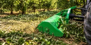 Agricultural mulching machinery for orchard and crop management